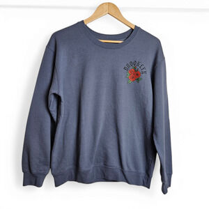 Local Scene Women's Brooklyn Rose Graphic Y2K Sweatshirt Size M